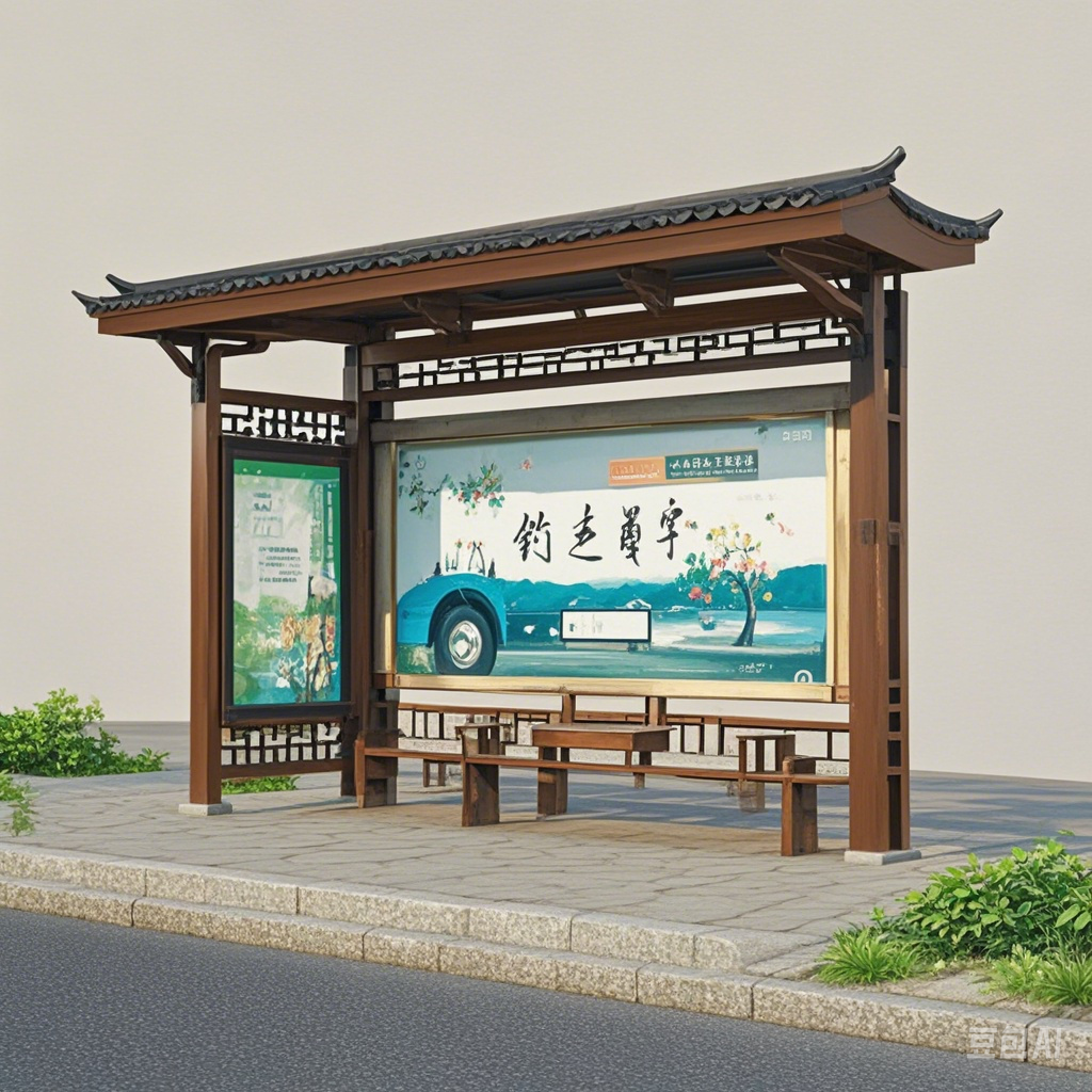 仿古候车亭站台